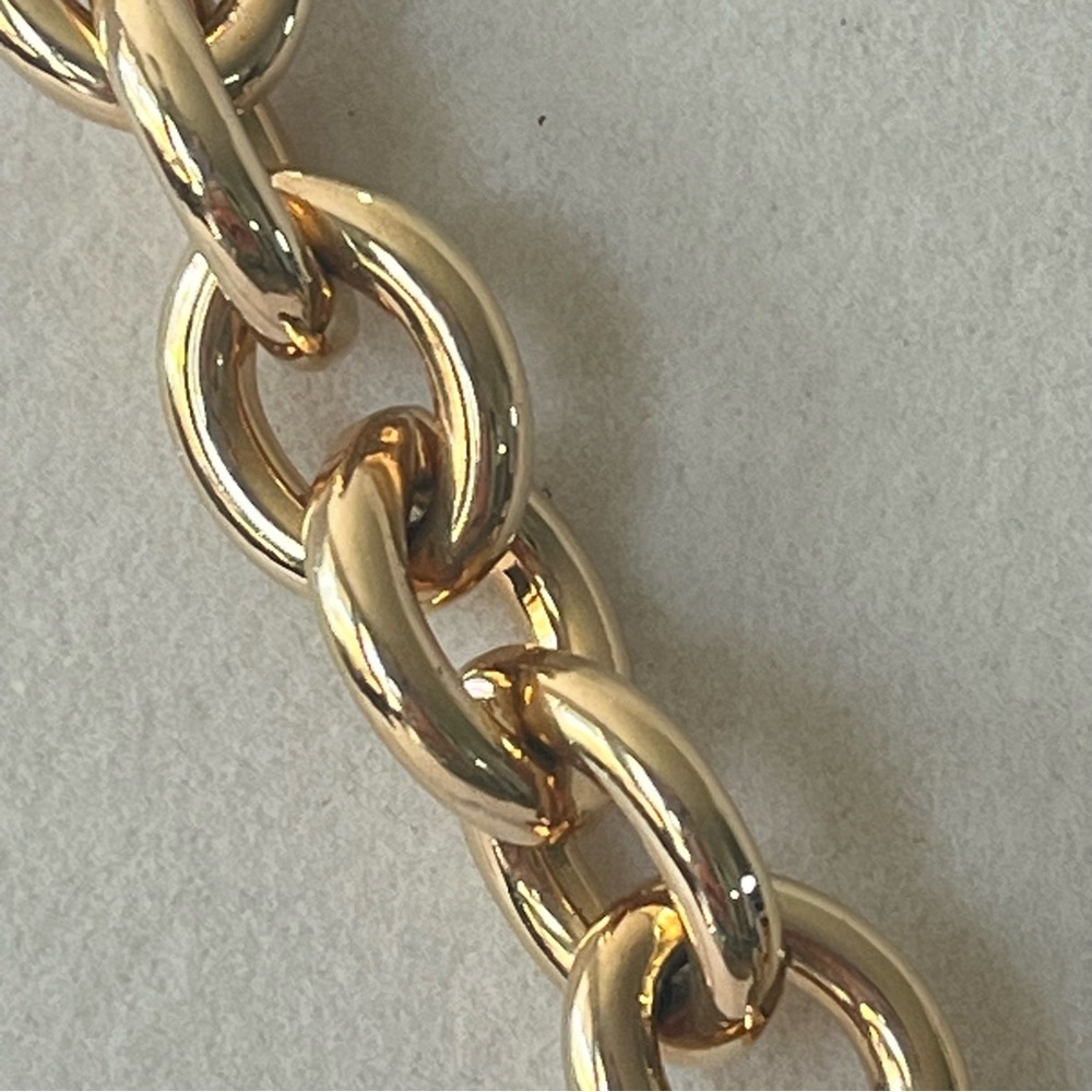 Vintage Gold Chain Crystal and Navy Enamel Necklace and Bracelet Set - Picture 5 of 9